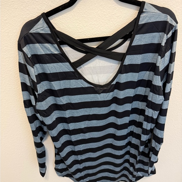 Striped Black and Gray Women's Dress - Picture 4 of 7